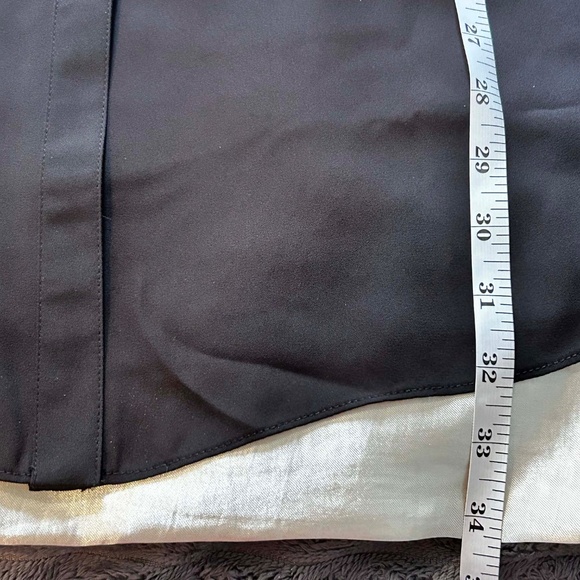 NEW PHOTOS! TUXEDO BLOUSE, BLACK, SIZE 3X, FRONT PLEATS, FRONT BUTTONS, LONG SLV - Picture 11 of 12